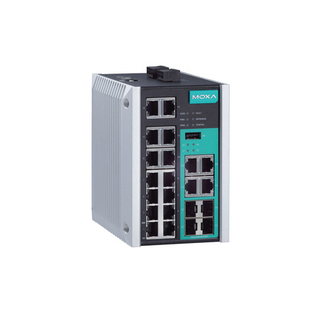 MOXA Mgd Gigabit Eth. Swtch W/ 14 10/100Baset(X)Ports, Eds-518E-4Gtxsfp-T EDS-518E-4GTXSFP-T